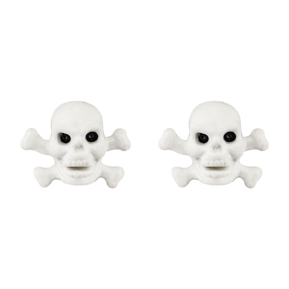 Trik Topz Valve Caps Skull/Bone White 1Pr/Pack