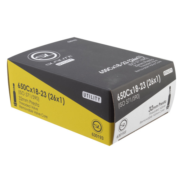Sunlite Tube Utilit 650Cx18-23 Presta Valve32/Threaded/Rc (26X1) Ffw25Mm