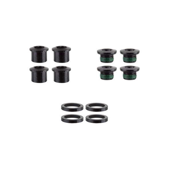 Sram Chainring Bolt Set Tv 4-Arm Sgl Steel No-Guard Black