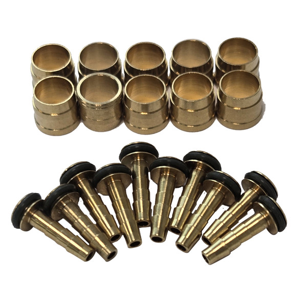 Tektro Brake Disc Hydraulic Hose Fitting Needle/Olive/Oring For Setof10 Silver