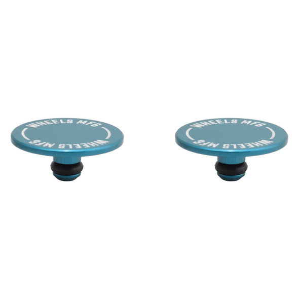 Wheels Manufacturing Hub Skewer Thru Axle Cap Set Teal