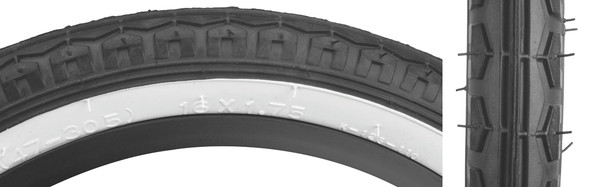 Sunlite Tire 16X1.75 Black/White Street K123 Wire