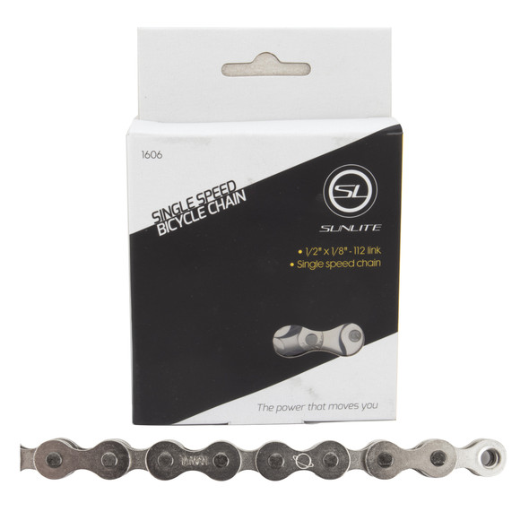 Sunlite Chain 1/2X1/8 Scn-Stainless Steel 1-Speed Silver 112L
