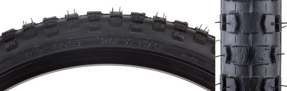 Sunlite Tire 20X1.75 Black/Black Mx K44 Wire