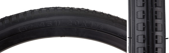 Sunlite Tire 20X1-3/8 Black/Black Street K143 Wire