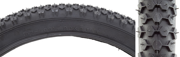 Sunlite Tire 20X2.125 Black/Black Studded K42 Wire