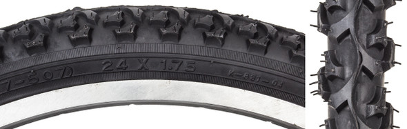 Sunlite Tire 24X1.75 Black/Black Alphabite K831 Wire