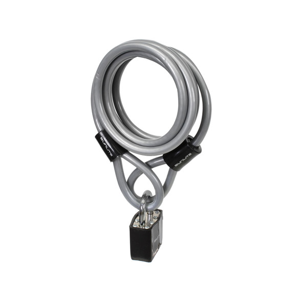 Sunlite Lock Cable 8Mmx6F With Pad-Key Coil Silver