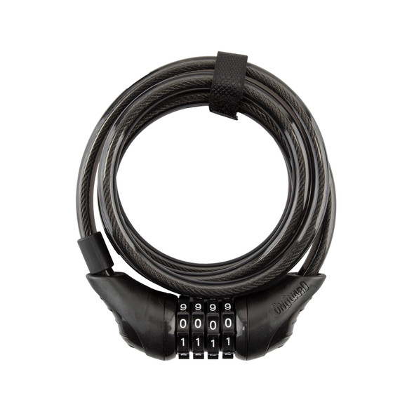 Onguard Lock Cable 8160 Neon Combo Coil 6Fx10Mm With Bracket Black