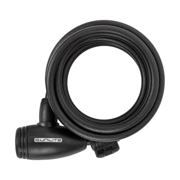 Sunlite Lock Cable 8Mmx6F Key With Bracket Coil Black