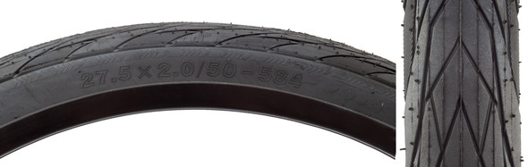 Sunlite Tire 27.5X2.0 Black/Black Urban Slick 481 Wire/27