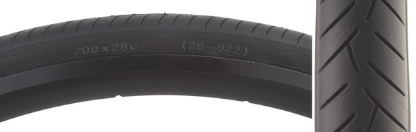 Sunlite Tire 700X28 Black/Black Smoothie V55 Fold-Cb/30 100Psi