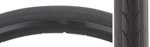 Sunlite Tire 27X1-1/4 Black/Black Urban V44 Fold-Cb/30
