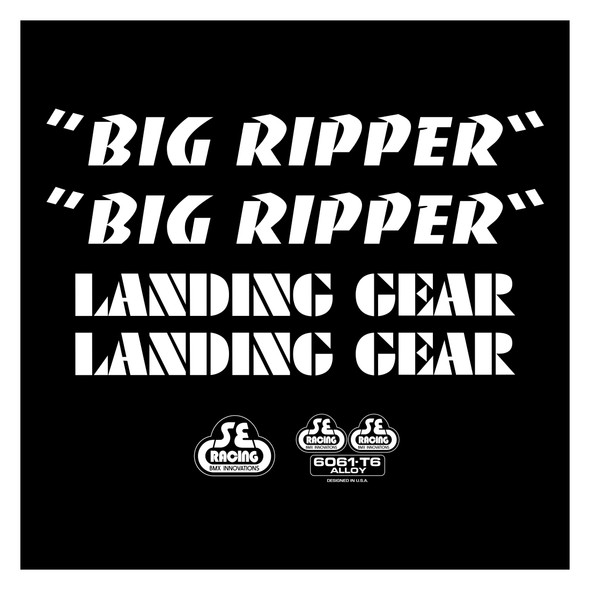 Se Bikes Decal Set Big Ripper White