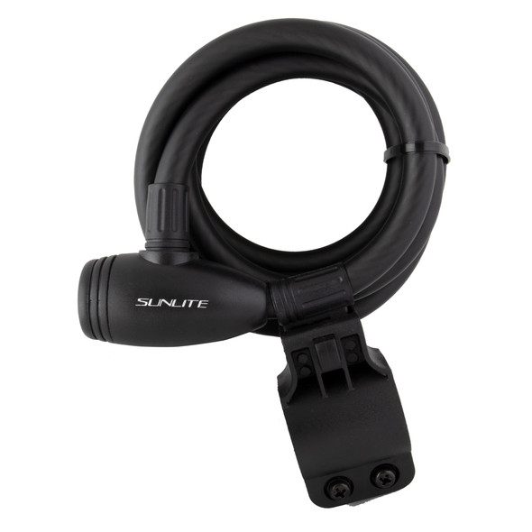 Sunlite Lock Cable 12Mmx6F Key With Bkt Coil Black
