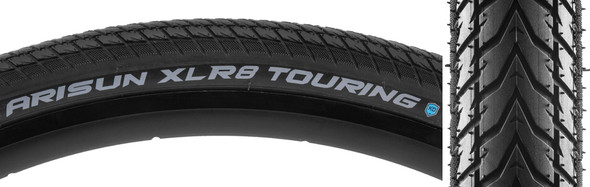 Arisun Tire Xlr8 Touring 700X35 Black/Black Wire/60 Kd