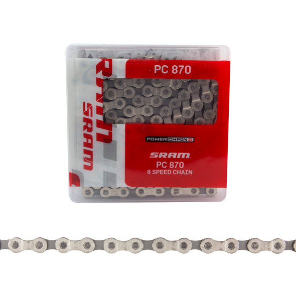 Sram Chain Piece870 6/7/8-Speed Silver/Gray 114L Powerlink