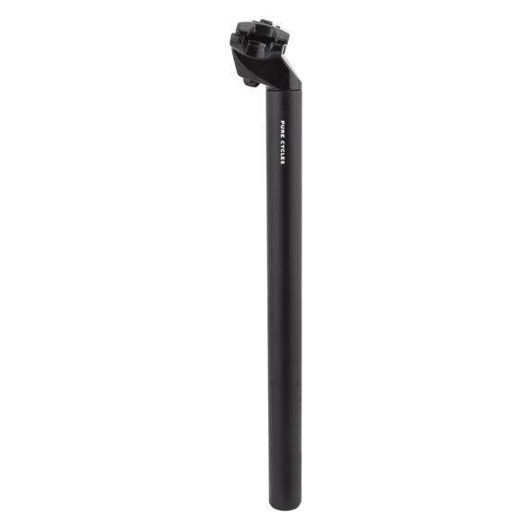 Pure Cycles Seatpost 25.4X350 Alloy With Clamp Black