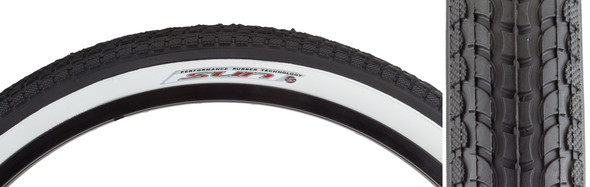 Sunlite Tire 24X2.125 Black/White Cruiser K927W/Sunlogo Wire