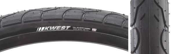Kenda Tire Kwest 24X1.5 Black/Bsk 100Lb K1930 Wire