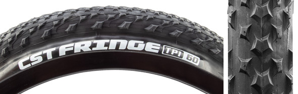 Cst Premium Tire Fringe 24X2.8 Black/Black Wire Sc