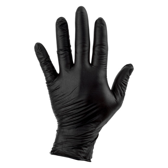 Sunlite Gloves Nitrile Mechanic Lg Black Box Of 100
