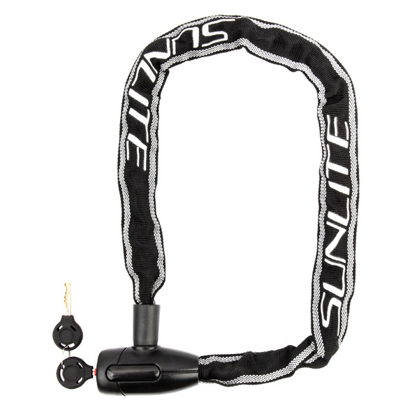 Sunlite Lock Dfndr Chain 6Mmx35In Key Black With Reflective