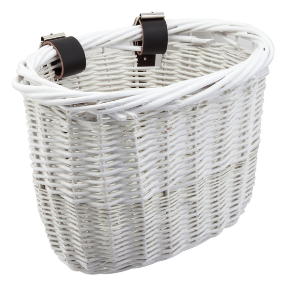 Sunlite Basket Front Willow Mini White Strap-On9.75X6X7.5
