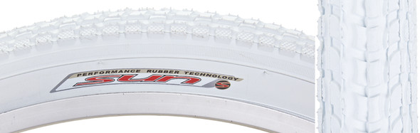 Sunlite Tire 26X2.125 White/White Cruiser K927W/Sun Logo Komfort Wire