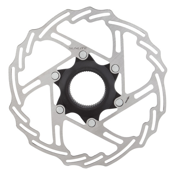 Sunlite Brake Part Disc Rotor 180Mm Center Lock Black/Silver