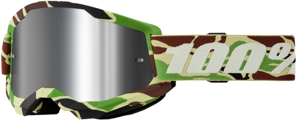 100% Strata 2 Goggle War Camo Mirror Silver Lens 50028-00024