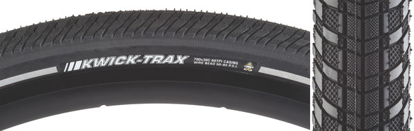 Kenda Tire Kwick Trax 700X38 Black/Black/Ref Src/Icap/60 Wire 85Psi