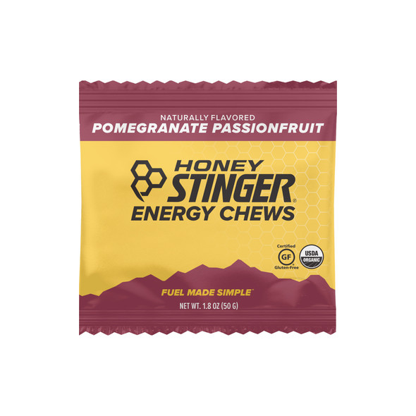 Honey Stinger Food Chew Organic Pomgrant Fruit Box Of 12
