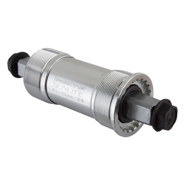 Sunlite Bottom Bracket Set Silver55 73X111 Sq Alloy-Cup English Sealed Bearing