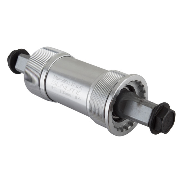 Sunlite Bottom Bracket Set Silver55 73X118 Sq Alloy-Cup English Sealed Bearing
