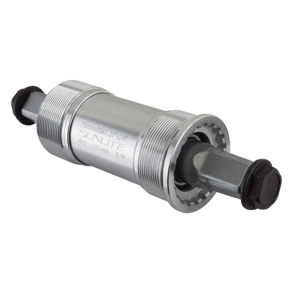 Sunlite Bottom Bracket Set Silver55 73X122 Sq Alloy-Cup English Sealed Bearing