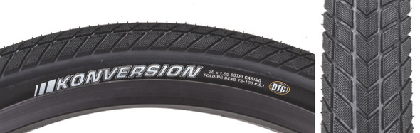 Kenda Tire Konversion Elite 20X1.5 Black/Black Dtc Fold 100Psi