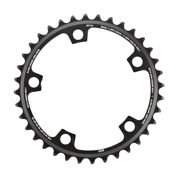 Sram Chainring 36-Tooth 110Mm Red-X-Glide 11-Speed S1 B-Black Yaw
