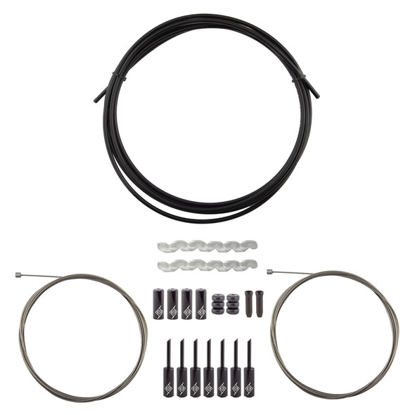 Origin8 Cable Gear Kit Slick Compressionless F+R Road/Mt Black