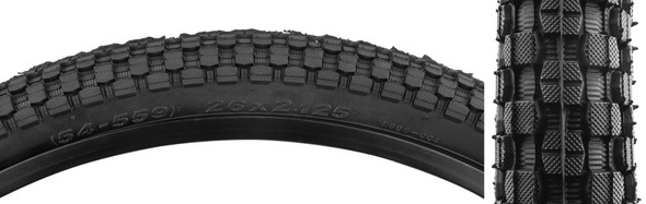 Kenda Tire K-Rad Sport 26X2.125 Black/Black Src/22 Wire 65Psi