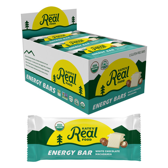 Kates Real Food Food Bar Energy White Choc Maca Box Of 12