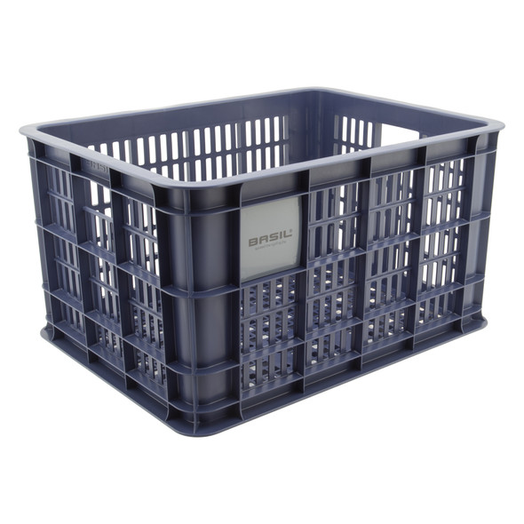 Basil Basket Rear Ractop Crate M 29.5L Blue Recycled Material