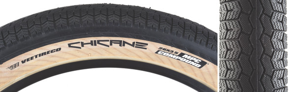 Vee Tire & Rubber Chicane 26X3.5 Black/Tan Wire/72