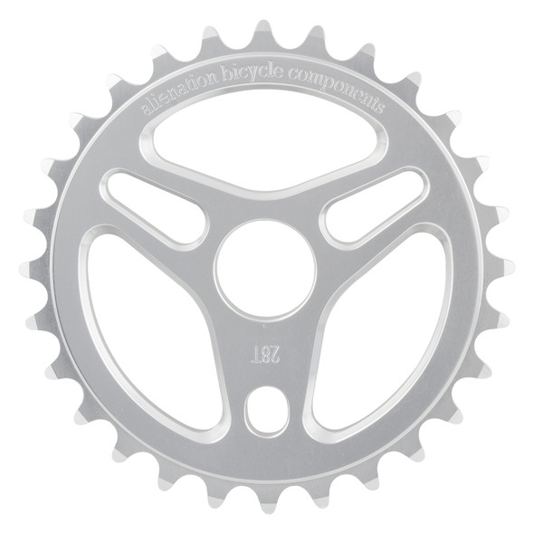 Alienation Chainring 1Pc 28-Tooth 1/8 Enterprise Silver