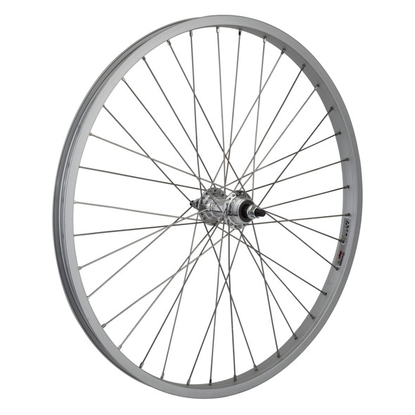 Wheel Master Wheel Rear 24X1.75 507X25 Alloy Silver 36 Ab1000 1-Speed Freewheel 3/8 Bo Silver 110Mm Stainless Steel2.0Sl