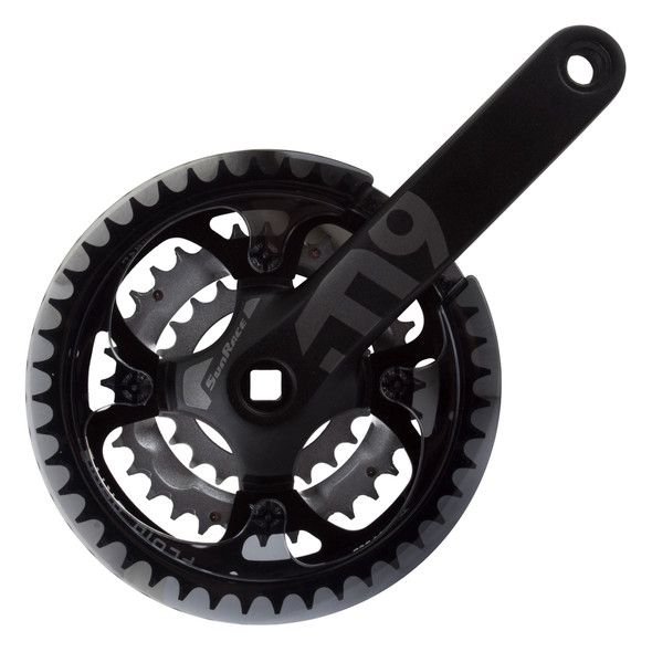 Sunrace Crankset Fcm914 175X44/32/22 Sq Black/Silver With Cg