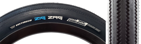 Vee Tire & Rubber Zigzag 26X4.0 Black/Black Fold/72