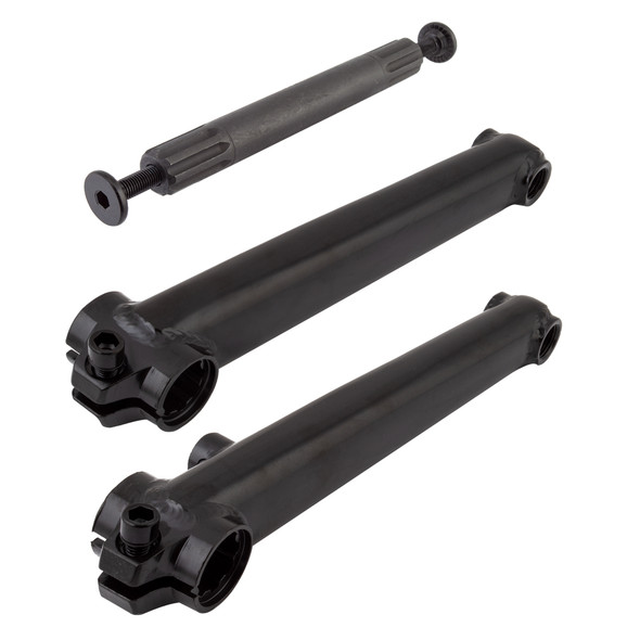 Se Bikes Crankarm Set Bmx Rad Chromoly 175 3Pc 19Mmx8T Spline Black With Bottom Bracket Axle