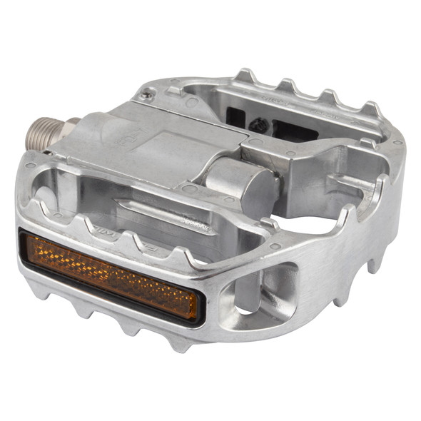 Mks Pedals Folding Fd-7 Wide Alloy 9/16 Silver