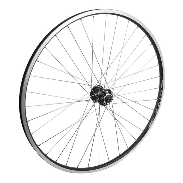 Wheel Master Wheel Front 700X35 622X19 Wei Zac19 Black Machined Sidewall 36 Alloy 6B Quick Release Black Stainless Steel2.0Sl